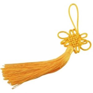 Suspension Noeud Mystique sans Fin jaune Feu