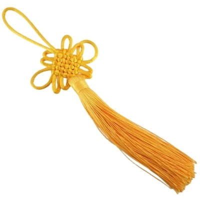 Suspension Noeud Mystique sans Fin jaune Feu – Image 2
