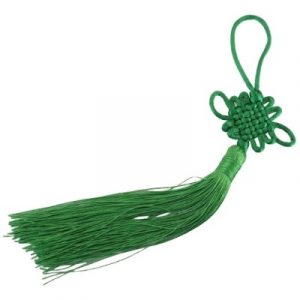 Suspension Noeud Mystique sans Fin vert Bois
