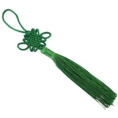 Suspension Noeud Mystique sans Fin vert Bois – Image 2