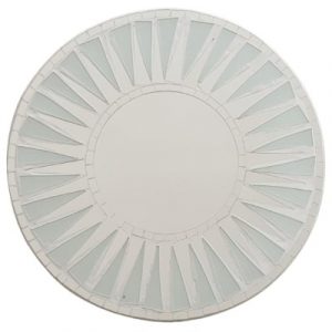 Miroir Soleil Mosaïque blanc 40cm