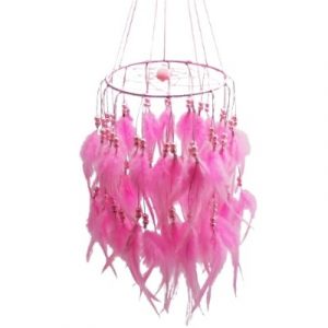 Grand Attrape Rêves Plumes roses