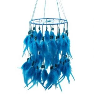 Grand Attrape Rêves Plumes bleues