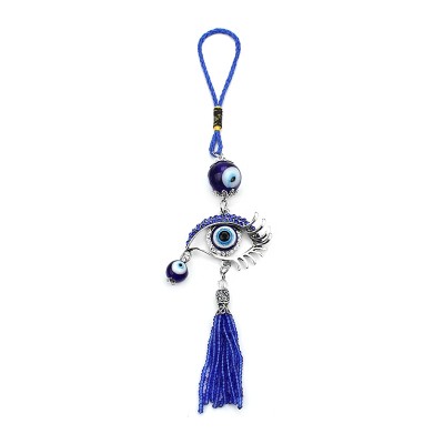 Suspension Talisman Eloigne le Mauvais Oeil bleue