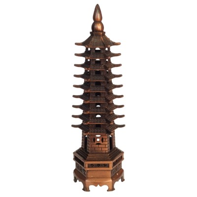 Pagode Wen Chang bronze rouge 13cm – Image 2