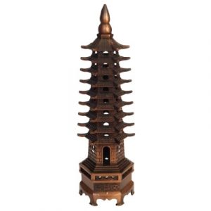 Pagode Wen Chang bronze rouge 13cm