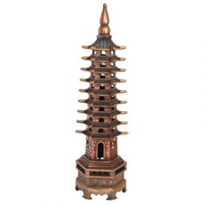 Pagode Wen Chang Bronze rouge 25cm