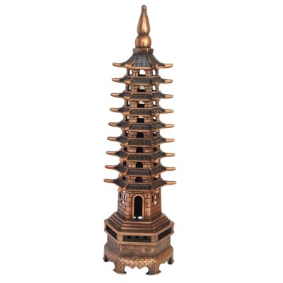 Pagode Wen Chang Bronze rouge 25cm