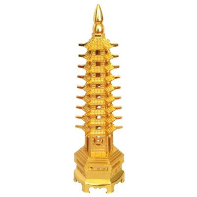 Pagode Wen Chang bronze dorée 18cm – Image 2