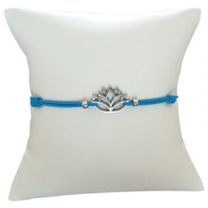 Bracelet turquoise Lotus argenté