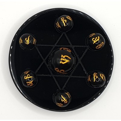 Etoile Sacrée Mantras en Obsidienne noire – Image 2
