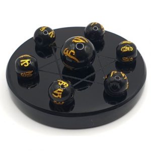 Etoile Sacrée Mantras en Obsidienne noire