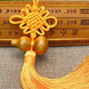 Suspension Wu Lou de la Santé jaune Feu