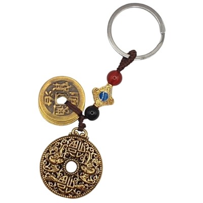 Porte Clés 5 Pièces de l'Empereur, Mantras Lotus – Image 2