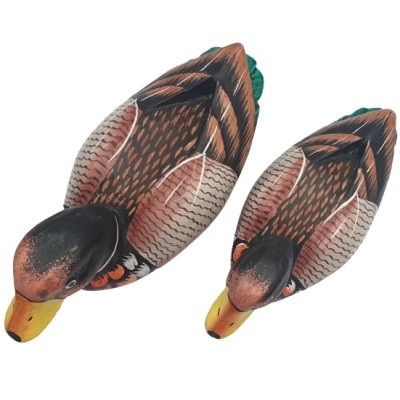 Statues Couple de Canards Mandarin marron16cm – Image 3