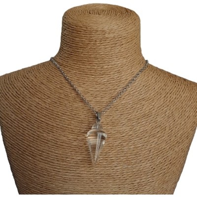 Collier Pendule en Cristal de Roche – Image 2