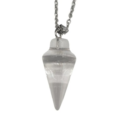 Collier Pendule en Cristal de Roche