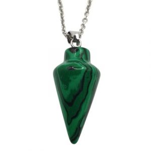 Collier Pendule en Malachite