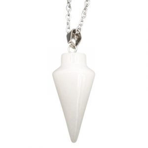 Collier Pendule en Jade blanc