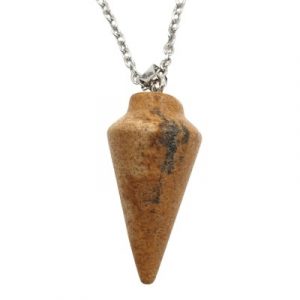 Collier Pendule en Jaspe Paysage