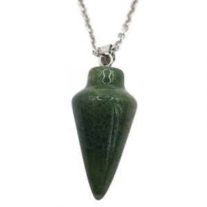 Collier Pendule en Jaspe Sanguin