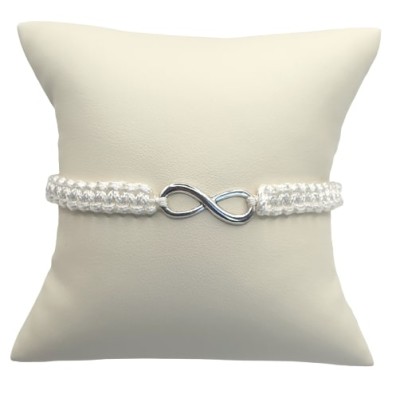 Bracelet 8 de l'Infini Elément Métal blanc