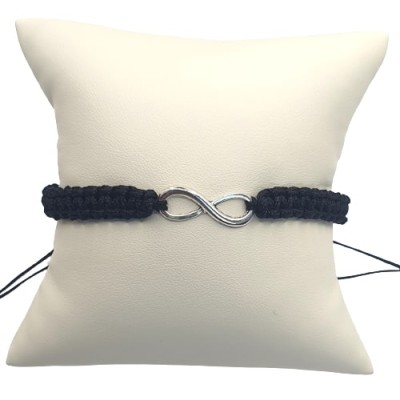 Bracelet 8 de l'Infini Elément Eau noir