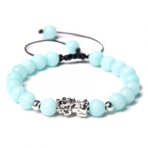 Bracelet Pi Yao Argenté en Amazonite