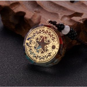 Collier Orgonite Chakras Alignement Céleste