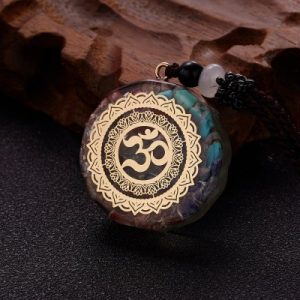 Collier Orgonite Chakras Aum Mandala