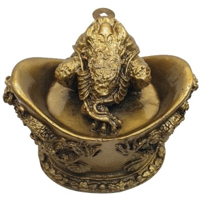 Statue Grenouille sur Lingot d'Or – Image 2