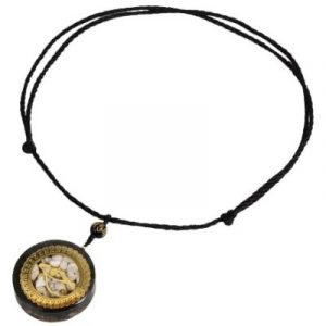Collier Orgonite Chakras Oeil d'Horus, Obsidienne