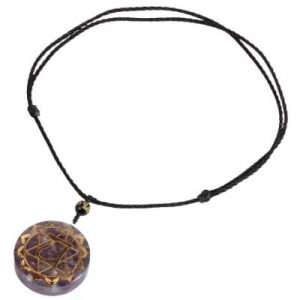 Collier Orgonite Chakra Anahata, Améthyste