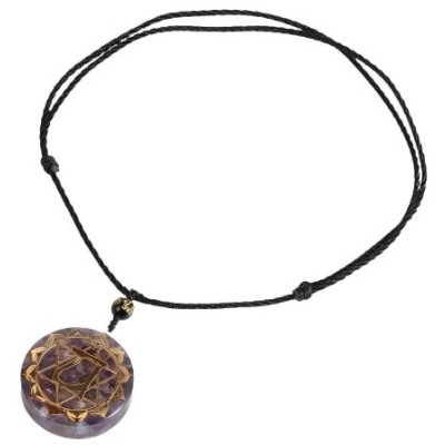 Collier Orgonite Chakra Anahata, Améthyste
