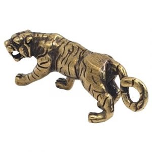 Statue Tigre Blanc Protecteur cuivre