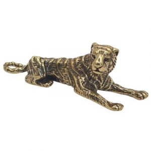 Statue Tigre Blanc Gardien, cuivre
