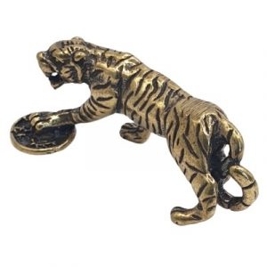 Statue Tigre Gardien de la Prospérité, cuivre