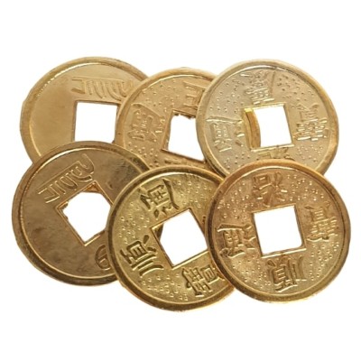6 Pièces de Monnaie Or Plaqué 25mm – Image 2