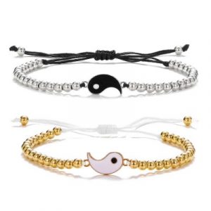 Bracelets Couple Yin Yang Equilibre bicolores