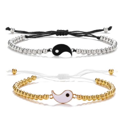 Bracelets Couple Yin Yang Equilibre bicolores