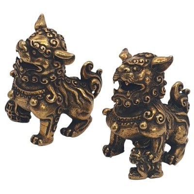 Fu Dogs Protecteurs en cuivre médium – Image 2