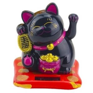 Chat Maneki Neko noir