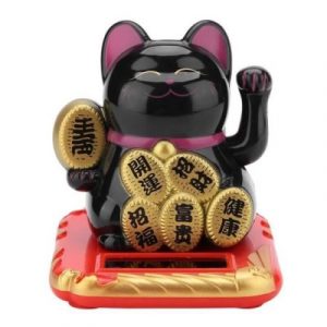 Chat Maneki Neko Bonheur noir