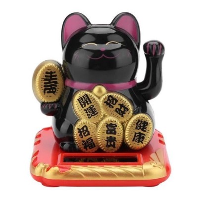 Chat Maneki Neko Bonheur noir