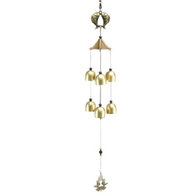 Carillon Doubles Poissons Carpes 6 Clochettes