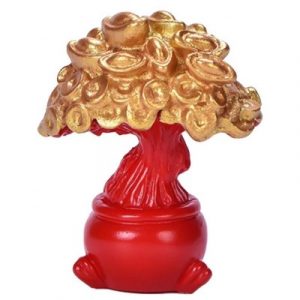 Arbre de la Fortune rouge et doré