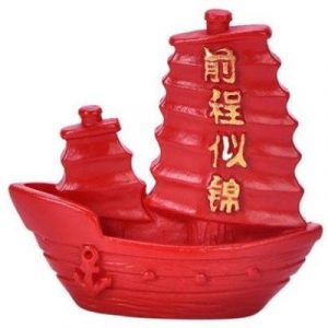 Figurine Bateau de Richesse rouge