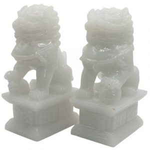Grandes Statues Fu Dogs blancs