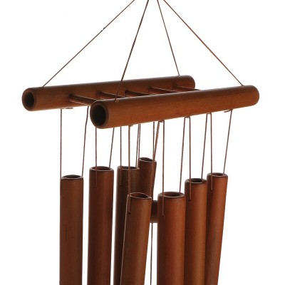 Carillon Bambou Brun fonçé 8 Branches – Image 2