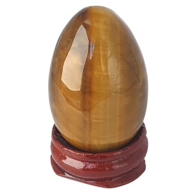 Oeuf en Oeil de Tigre marron 45mm – Image 3